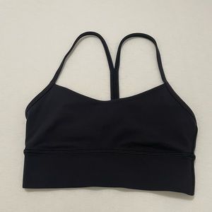 Lululemon Flow Y Longline Bra - Size 4 - Black